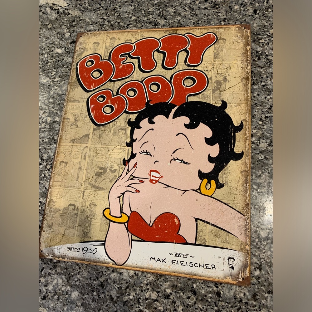 BETTY BOO - CLASSIC comics  METAL SIGN rustic look since 1930 max fleischer16x12